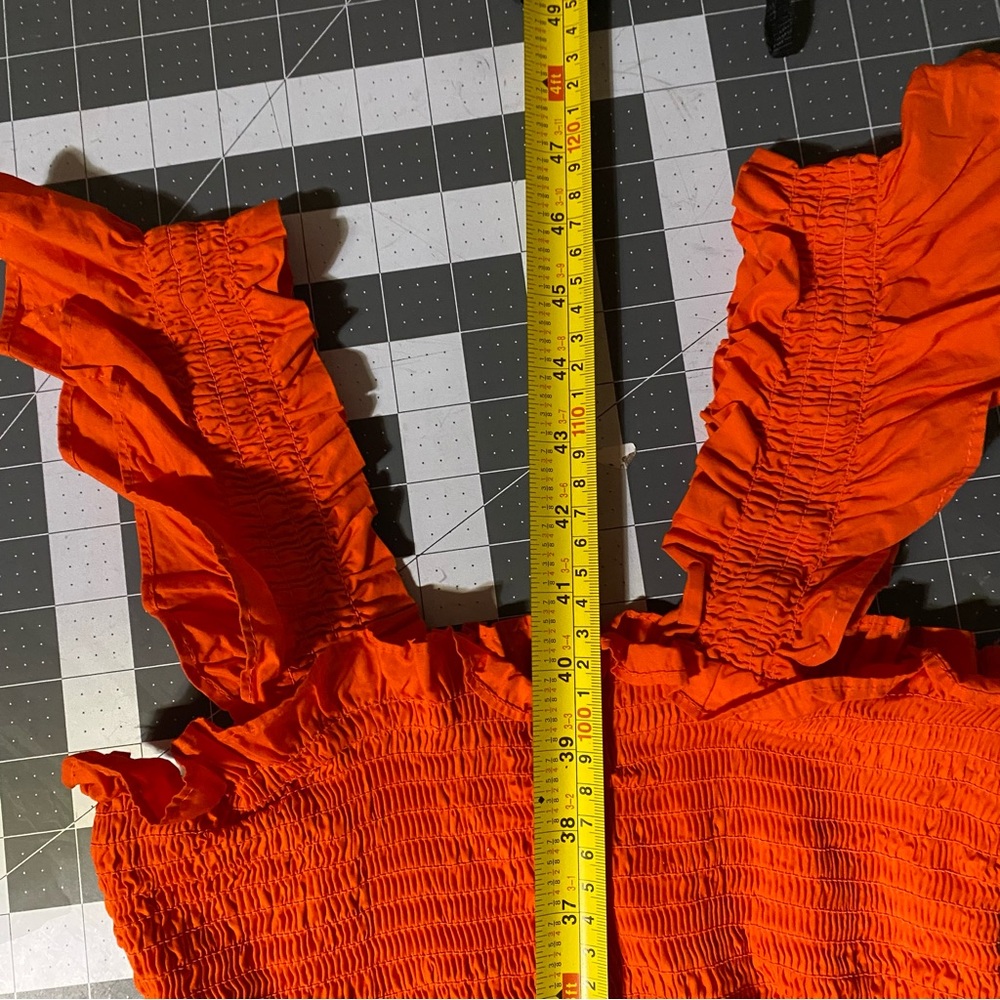 Quince Orange Ruffle Strap Maxi Dress - Picture 9 of 9